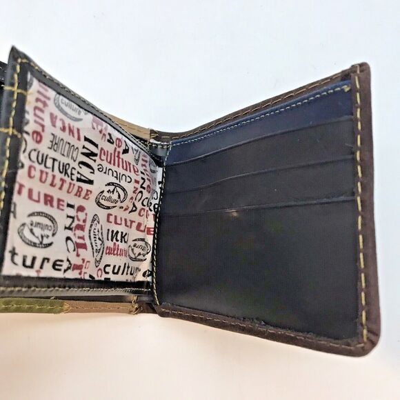 NEW Artesania Peruvian Genuine Leather Bi-Fold Wallet Embossed Handmade in Peru - Picture 10 of 12